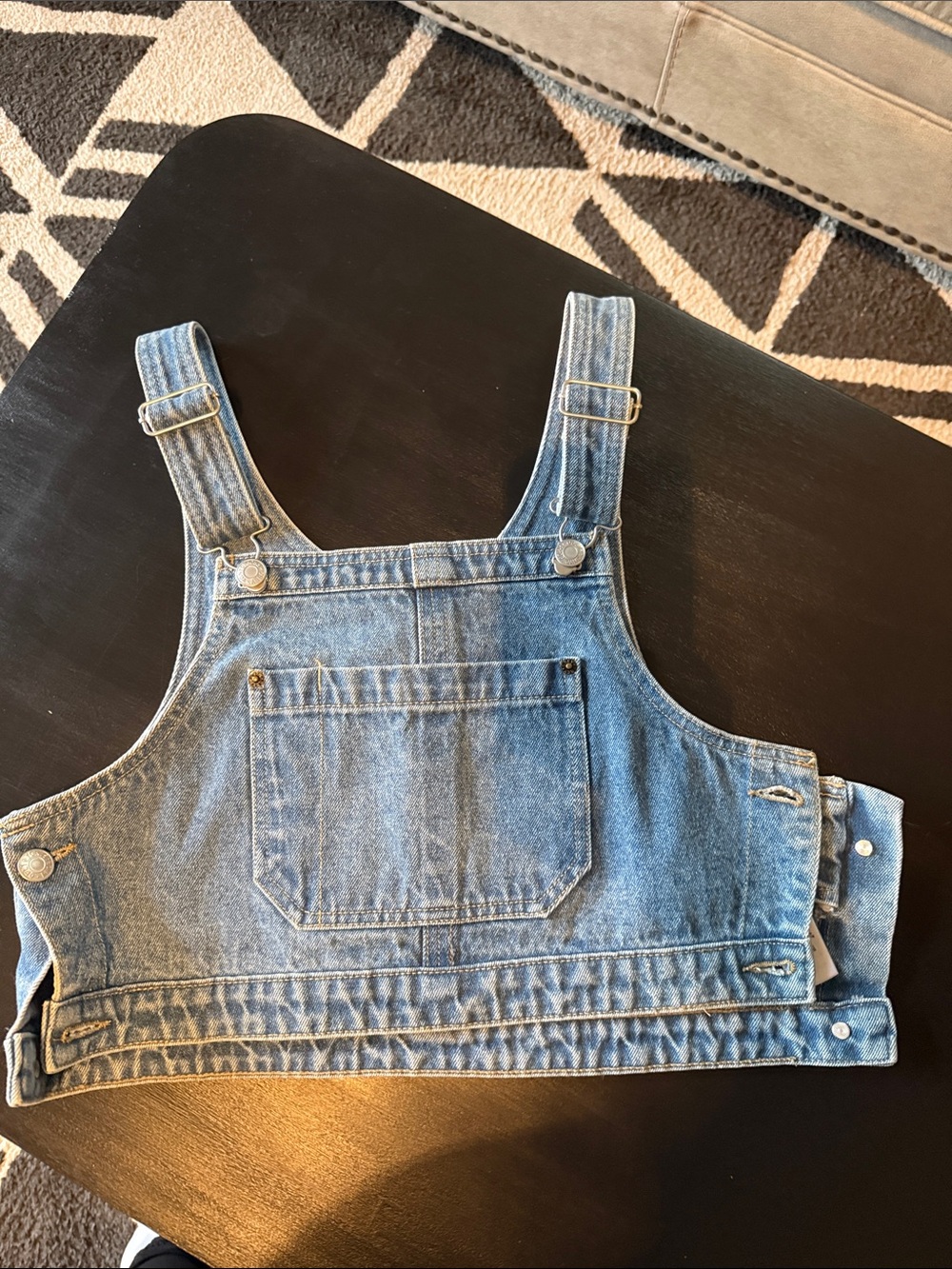 Obey Light Blue Denim Bib Tank